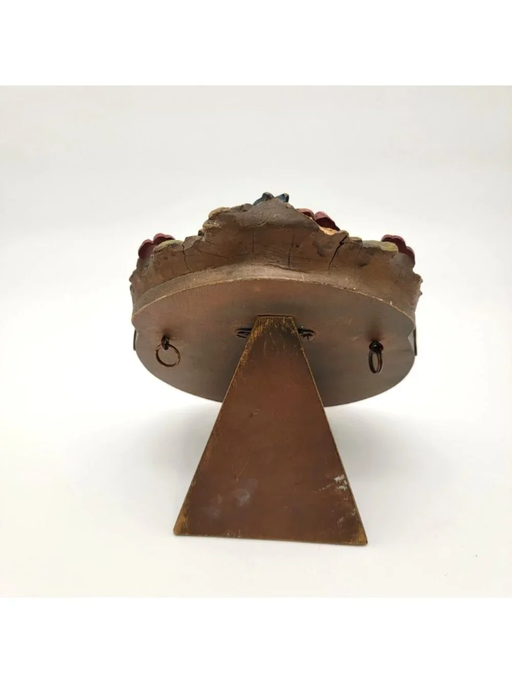 Antique Barbola Vanity Dresser Mirror With Flowers